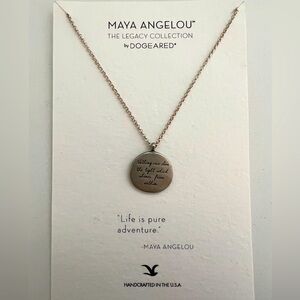 Dogeared Necklace Silver Maya Angelou The Legacy Collection